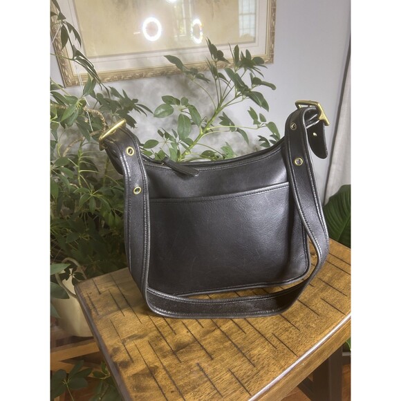 Coach 9966 Legacy Zip Shoulder Bag Black Leather Silver Hardware Vintage - Picture 7 of 8